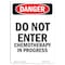 Signmission OSHA Danger Sign, 5" Height, Portrait Do Not Enter Chemotherapy In Progress, Portrait OS-DS-D-35-V-1902 - alternate 1